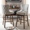 Baxton Studio Gradisca Light Beige Button-Tufted Upholstered Swivel Barstool, PK2 129-7074 - alternate 4